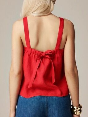 J.crew back tie linen babydoll
